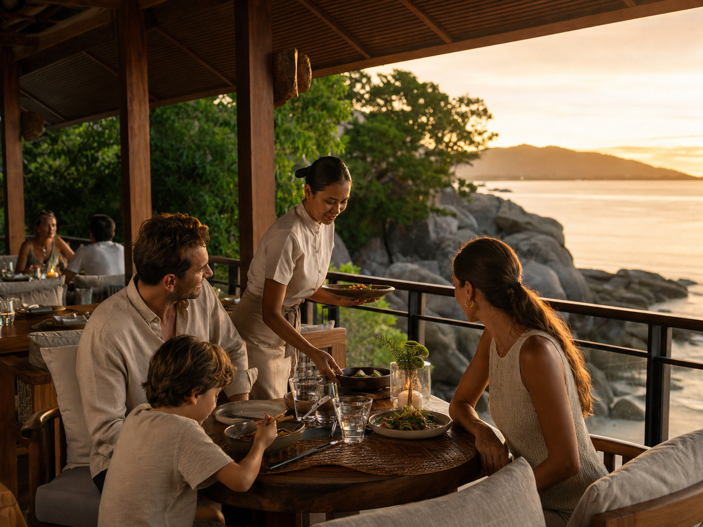 Expérience de restauration dans un établissement de vacances haut de gamme